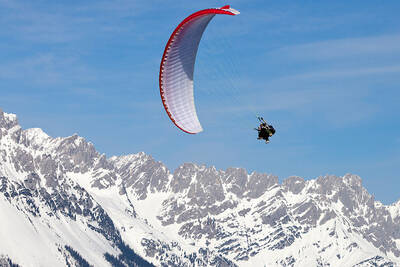 Paragliding im Winter